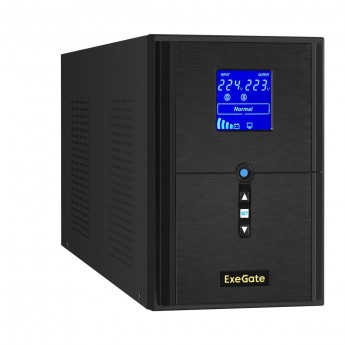 ИБП (инвертор, синус, для котла) EXEGATE SINETOWER SN-2000.LCD.AVR.3SH.1C13.RJ.USB