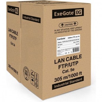 Кабель EXEGATE FUTP4-C5E-CU-S24-OUT-PE-BK-305 FTP Кабель EXEGATE FUTP4-C5E-CU-S24-OUT-PE-BK-305 FTP