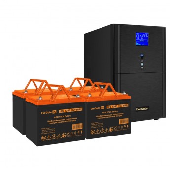 Комплект EXEGATE ИБП EX295990RUS + батарея 80Aч EX285654RUS 4шт