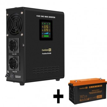 Комплект EXEGATE ИБП EX295995RUS + батарея 120Aч EX285657RUS 1шт