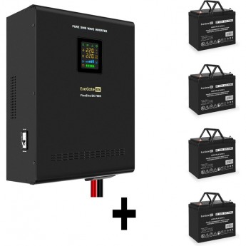Комплект EXEGATE ИБП EX296005RUS + батарея 75Aч EX282983RUS 4шт