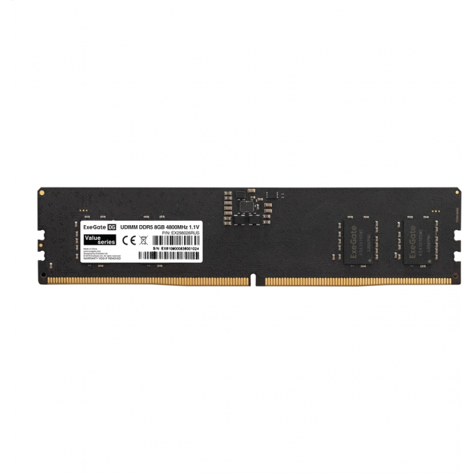 Модуль памяти EXEGATE VALUE DIMM DDR5 8GB 5200MHz PC5-41600 EX298028RUS