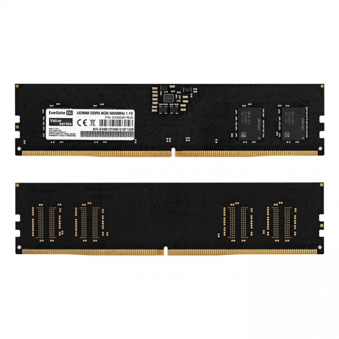 Модуль памяти EXEGATE VALUE DIMM DDR5 8GB <PC5-44800> 5600MHz EX300351RUS