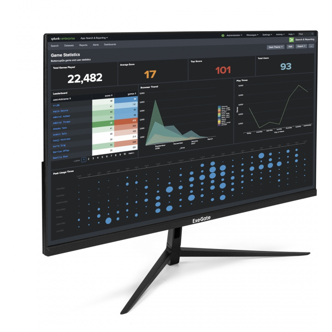 Монитор EXEGATE BLACKWATER EH2707A с аудио выходом 27" 100 Гц EX298354RUS